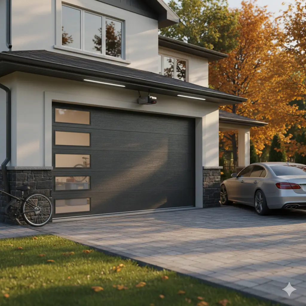 Porți de garaj rezidențiale secționale cu automatizare Timișoara