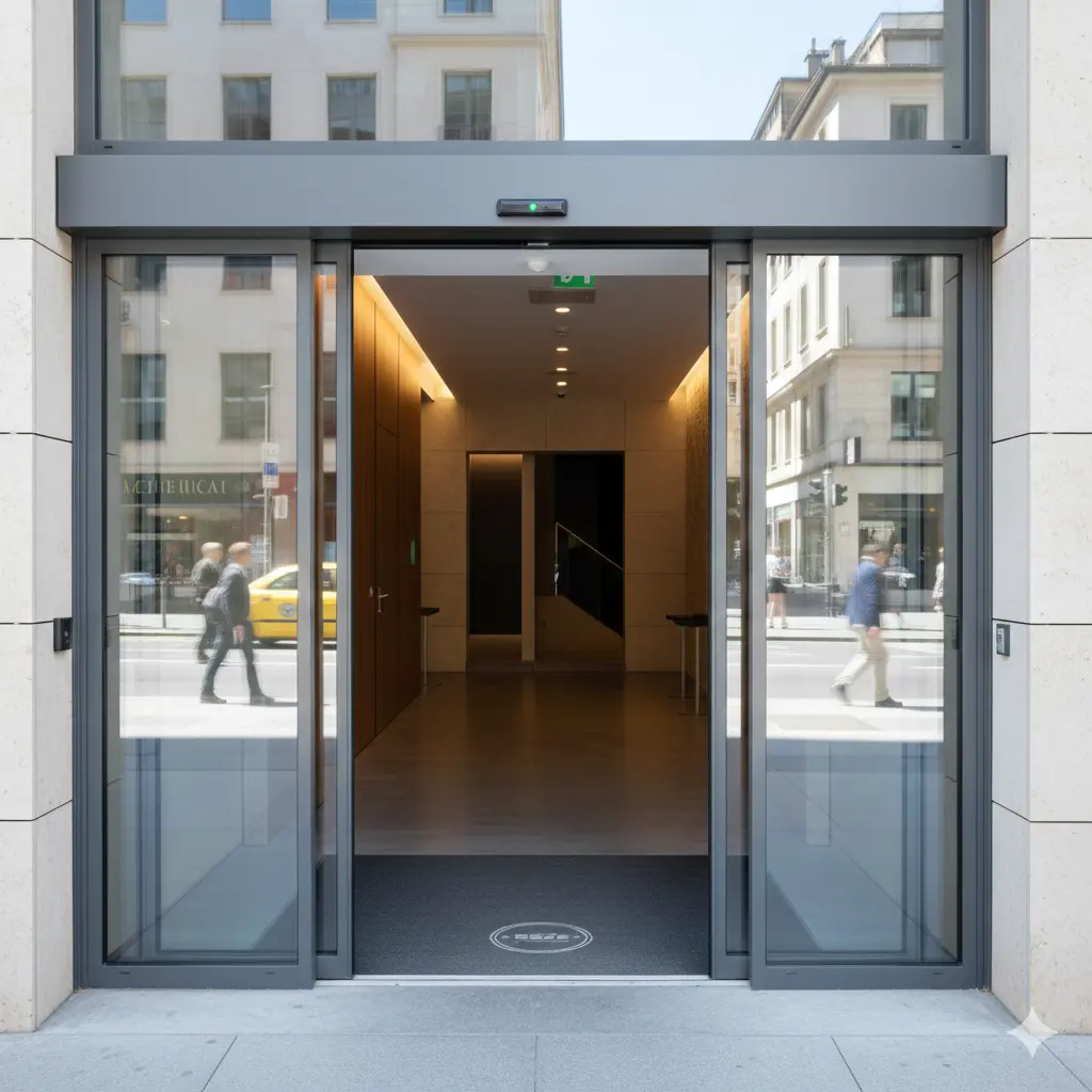 Montaj usi automate glisante sticla Timisoara